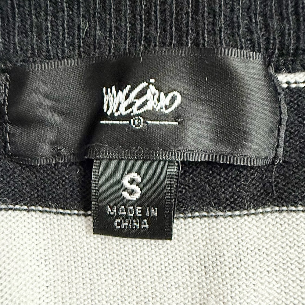 Target V-Neck Sweater with Black and White Stripes - Picture 6 of 7